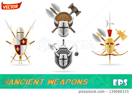 ancient battle weapons stock vector illustration ancient battle weapons stock vector illustration 139086335