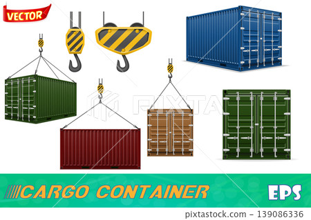 cargo container vector illustration 139086336