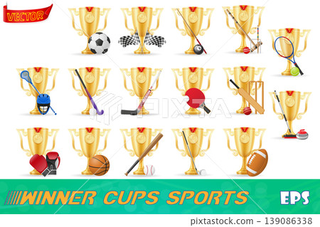 cup winner gold silver bronze stock vector illustration 139086338