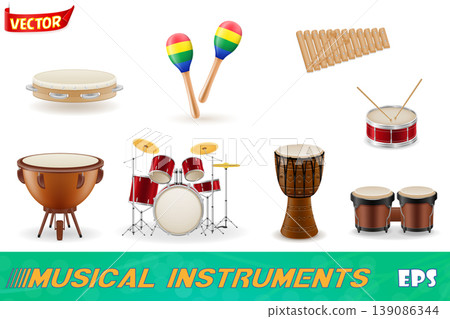 percussion musical instruments vector illustration percussion musical instruments vector illustration 139086344