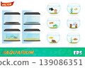 transparent aquarium vector illustration 139086351