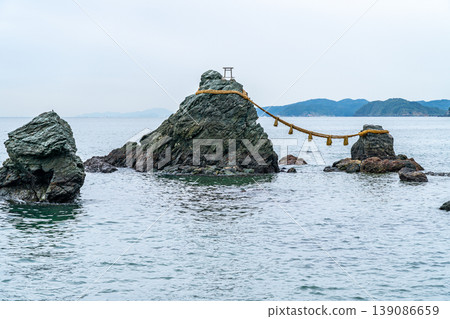 [Mie Prefecture] Meoto Iwa (Married Couple Rocks) at Futami Okitama Shrine 139086659