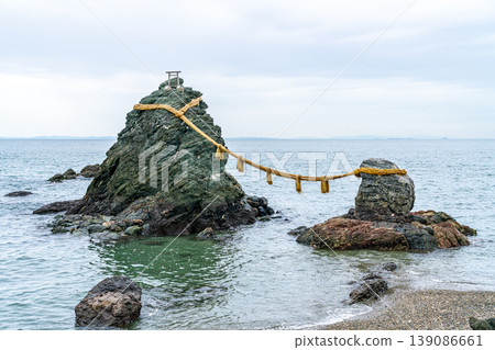 [Mie Prefecture] Meoto Iwa (Married Couple Rocks) at Futami Okitama Shrine 139086661