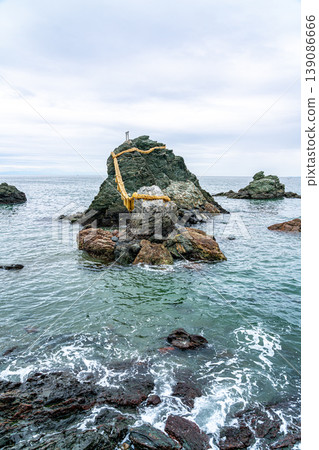 [Mie Prefecture] Meoto Iwa (Married Couple Rocks) at Futami Okitama Shrine 139086666