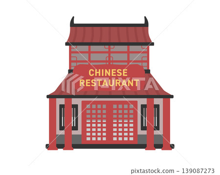 Chinese restaurant building illustration Chinese restaurant building illustration 139087273