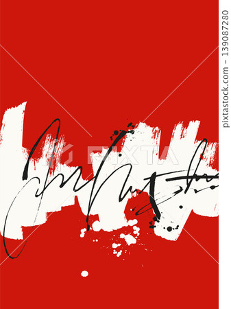 Red black white abstract brush stroke grunge background Red black white abstract brush stroke grunge background 139087280
