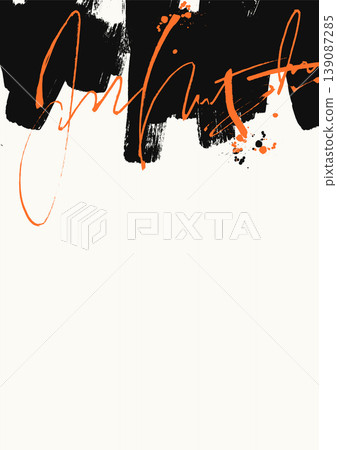 Yellow black abstract brush stroke grunge background Yellow black abstract brush stroke grunge background 139087285