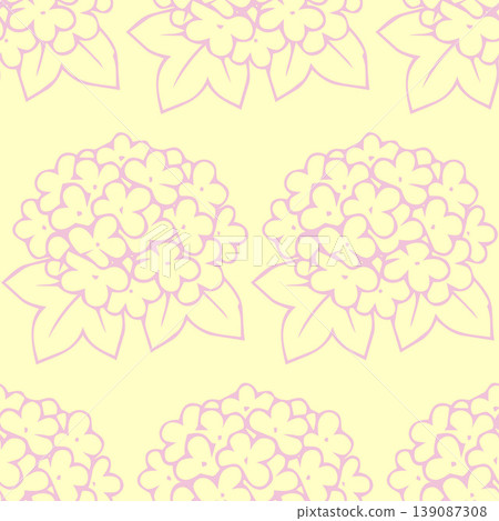 Elegant floral hydrangea clusters background Elegant floral hydrangea clusters background 139087308