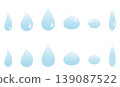 Sweat, drops, tears, water droplets illustration set 139087522