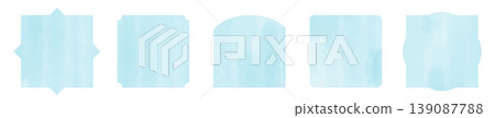 Pale dusty blue watercolor frame material | Elegant background frame with a subtle blurring effect (series available) Pale dusty blue watercolor frame material | Elegant background frame with a subtle blurring effect (series available) 139087788