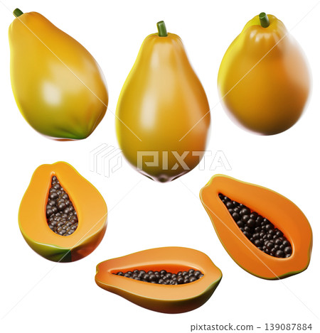 3d, vegetable, set 139087884