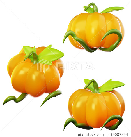 3d, vegetable, set 139087894