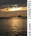 Sunset view of Otsuchi Island and the Seto Inland Sea (vertical view) 139087955