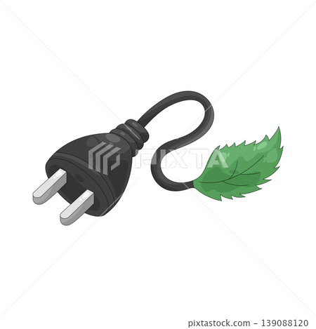 Illustration of eco plug Illustration of eco plug 139088120