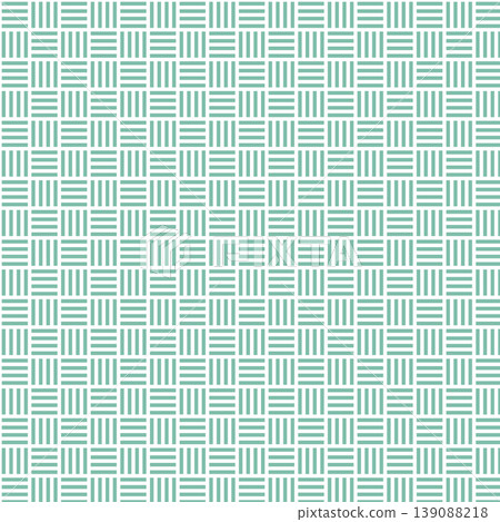 An illustration of a Japanese-style repeating pattern using a mint green basket weave design. An illustration of a Japanese-style repeating pattern using a mint green basket weave design. 139088218