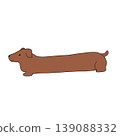 Illustration of a long dog (Dachshund) 139088332