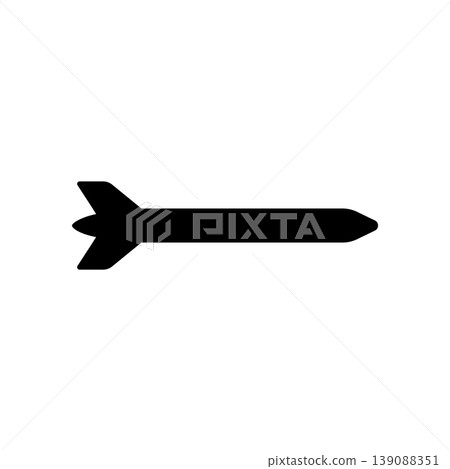 missile icon silhouette 139088351