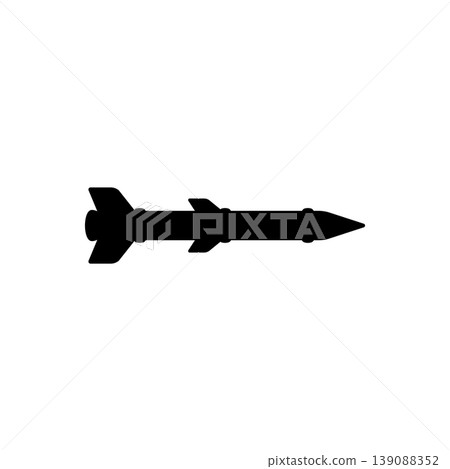 missile icon silhouette missile icon silhouette 139088352