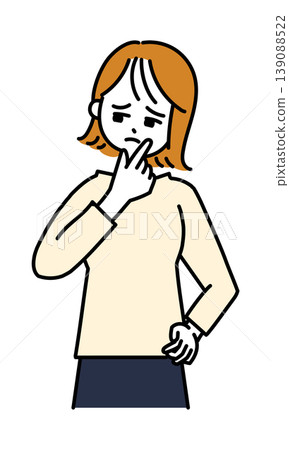 Illustration of women troubled Illustration of women troubled 139088522