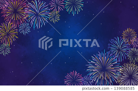 Colorful fireworks frame 1_horizontal Colorful fireworks frame 1_horizontal 139088585