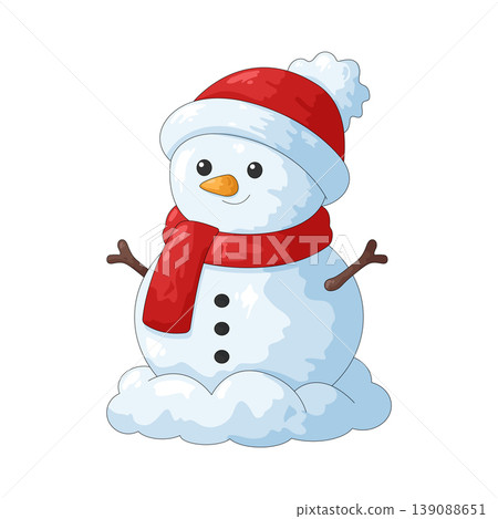 Illustration of snowman  139088651