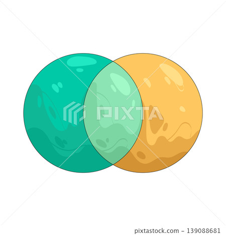 Illustration of Interlocking circles Illustration of Interlocking circles 139088681