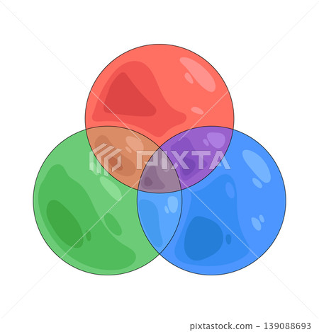 Illustration of interlocking circles Illustration of interlocking circles 139088693