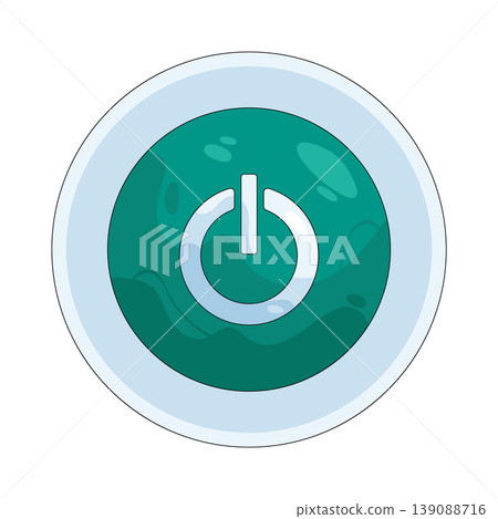 Illustration of power button Illustration of power button 139088716