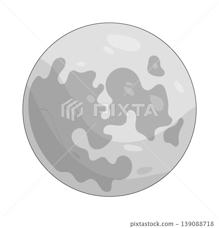 Illustration of full moon Illustration of full moon 139088718