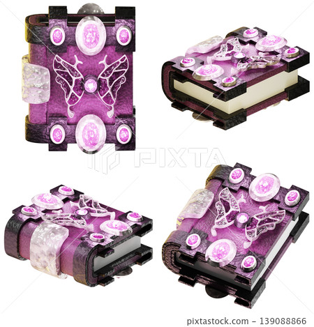 Game Asset. Earth magic book. Isolated on transparent background. 3D illustration. High resolution Game Asset. Earth magic book. Isolated on transparent background. 3D illustration. High resolution 139088866