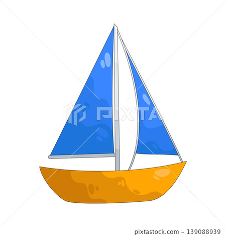 Illustration of sailboat Illustration of sailboat 139088939