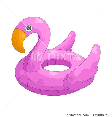 Illustration of flamingo float Illustration of flamingo float 139088942