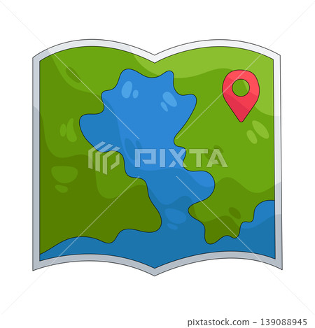 Illustration of map Illustration of map 139088945