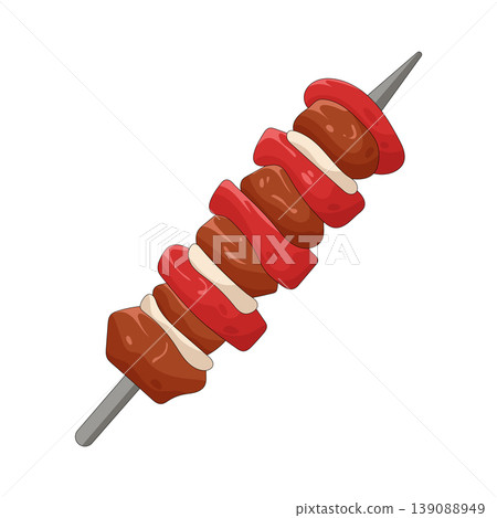 Illustration of BBQ stick Illustration of BBQ stick 139088949