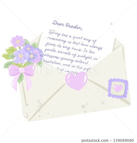 Romantic Love Letter Clipart Cottagecore Envelope With Flowers Dear Reader Letter Spring Floral Illustration Romantic Love Letter Clipart Cottagecore Envelope With Flowers Dear Reader Letter Spring Floral Illustration 139089080