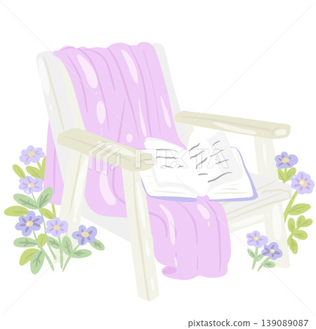 Cozy Reading Chair Clipart Cottagecore Armchair With Blanket Book Lover Aesthetic Floral Illustration Cozy Reading Chair Clipart Cottagecore Armchair With Blanket Book Lover Aesthetic Floral Illustration 139089087