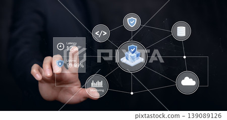 Cloud Infrastructure Monitoring and Secure System Performance Concept Cloud Infrastructure Monitoring and Secure System Performance Concept 139089126