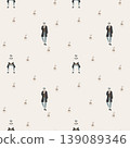 seamless minimal cozy everyday coffee lifestyle pattern with people characters, cozy modern repeat pattern background, flat jpg illustration graphic design 139089346
