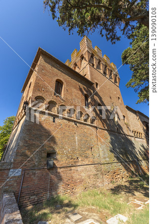 Historic building of Monte Oliveto Maggiore Abbey in Asciano, Tuscany Historic building of Monte Oliveto Maggiore Abbey in Asciano, Tuscany 139090108