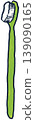 Simple illustration of a toothbrush (green) 139090165