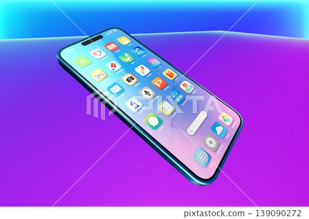 Smartphone with a colorful background 139090272