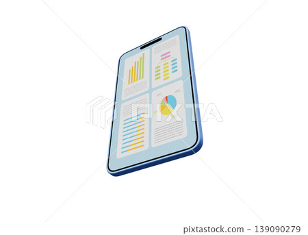 Smartphone displaying graphs Smartphone displaying graphs 139090279