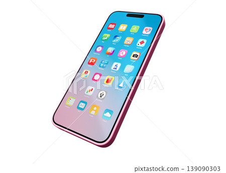 智慧型手機應用程式螢幕（粉紅色） 139090303