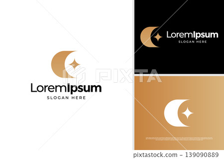 Geometric letter C monogram logo design. Initial C technology logo design template 139090889