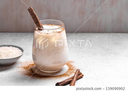 Mexican Horchata rice drink with cinnamon 139090902