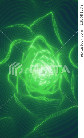 Glowing green energy vortex made of flowing lines and waves, an abstract digital field background for sci-fi, data, and plasma concepts Glowing green energy vortex made of flowing lines and waves, an abstract digital field background for sci-fi, data, and plasma concepts 139091178