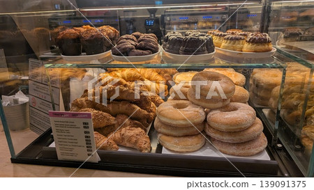 Sweet bread in the showcase Sweet bread in the showcase 139091375