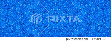 Blue kaleidoscopic background with abstract pattern 139091662