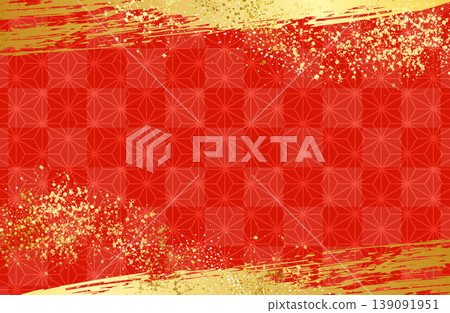 Japanese pattern, red and gold, luxurious, high-class, celebration, New Year's, Japanese style frame background Japanese pattern, red and gold, luxurious, high-class, celebration, New Year's, Japanese style frame background 139091951