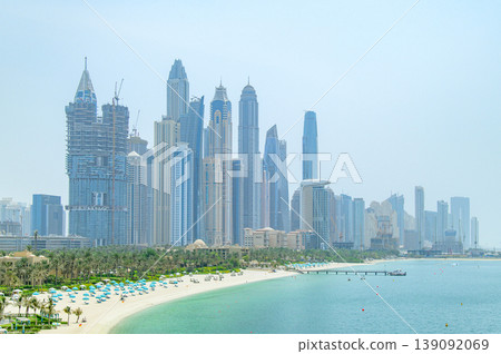 A very beautiful view of Dubai's beaches and skyscrapers. 139092069